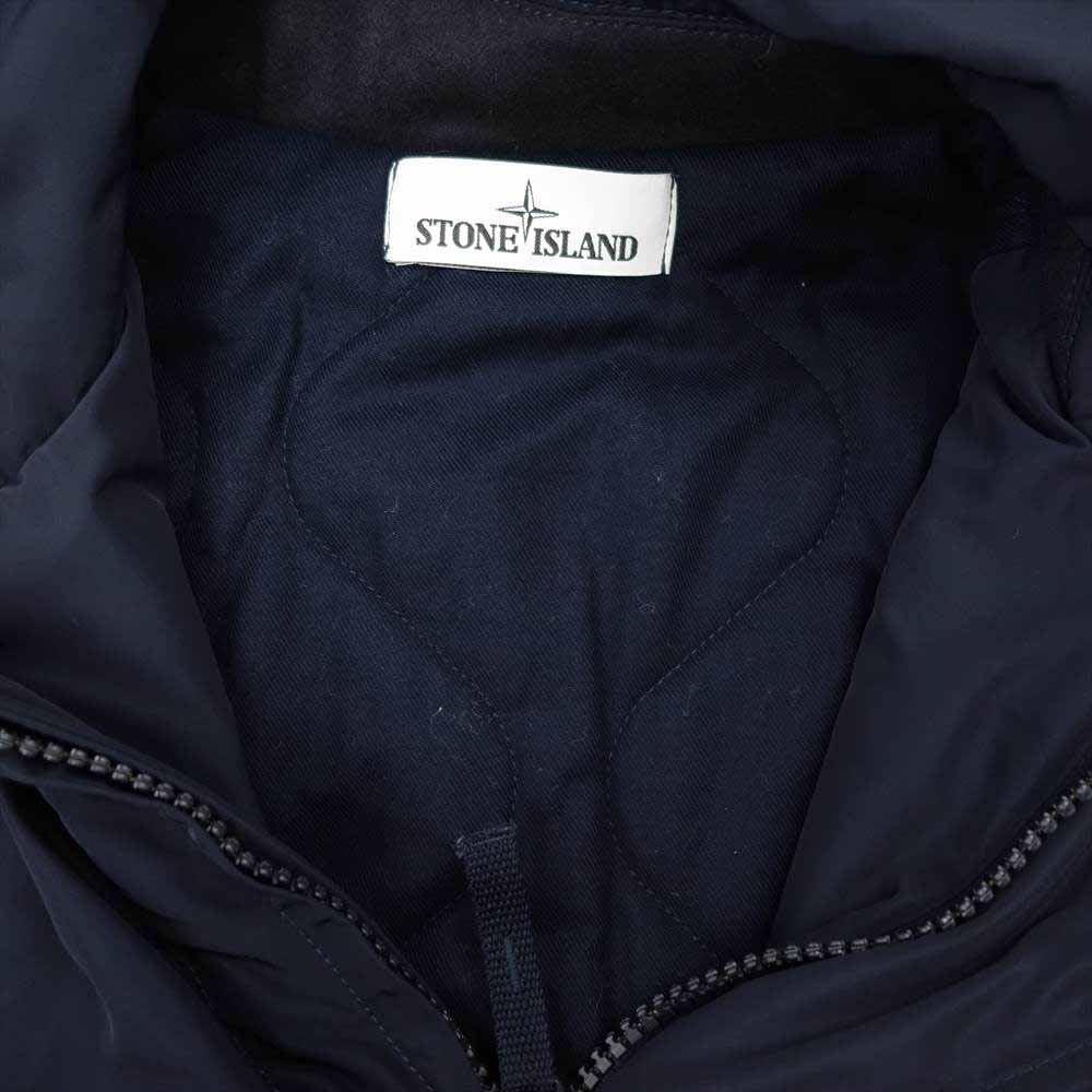 STONE ISLAND ストーンアイランド Micri Reps Mac マイクロ レップス 中綿 ステンカラー コート ブルー系 グレー系 M【中古】
