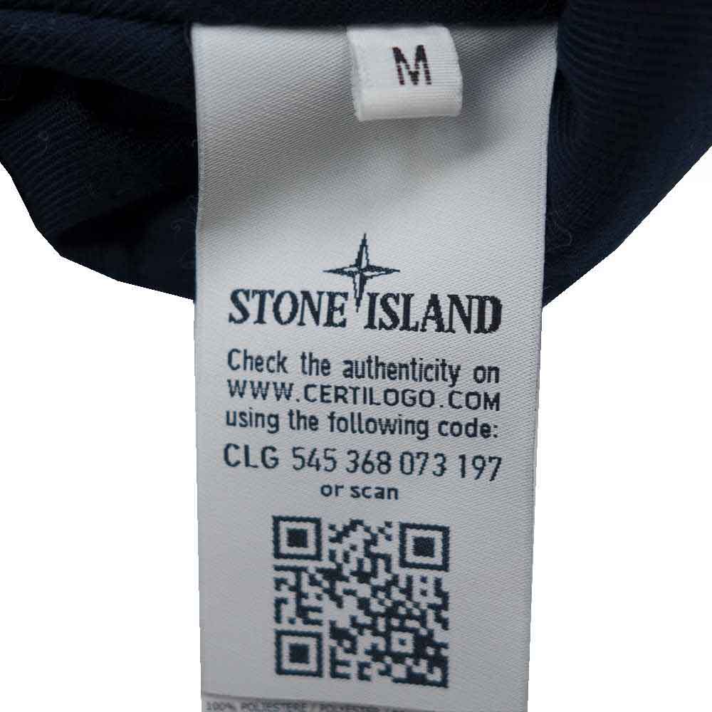 STONE ISLAND ストーンアイランド Micri Reps Mac マイクロ レップス 中綿 ステンカラー コート ブルー系 グレー系 M【中古】