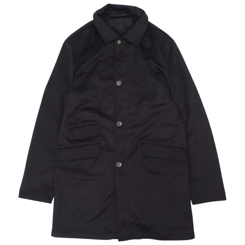 キーレッド 66180 国内正規品 KEAP カシミヤ100％ リバーシブル ステンカラー コート ブラック系 48【美品】【中古】