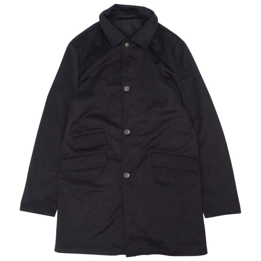 キーレッド 66180 国内正規品 KEAP カシミヤ100％ リバーシブル ステンカラー コート ブラック系 48【美品】【中古】