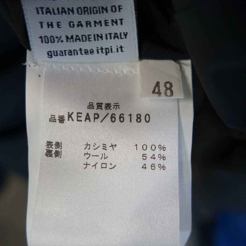 キーレッド 66180 国内正規品 KEAP カシミヤ100％ リバーシブル ステンカラー コート ブラック系 48【美品】【中古】