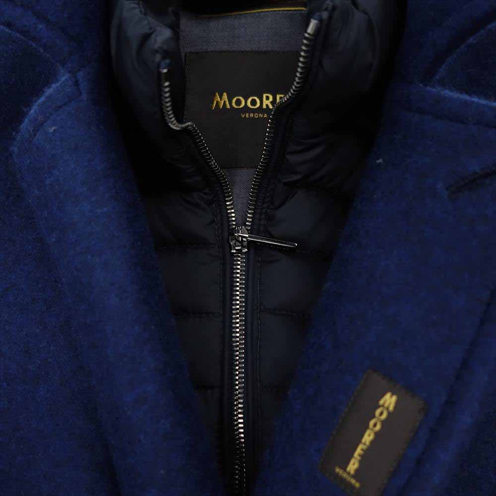 ムーレー BOLGI HM5 カシミヤ100％ ダウン Pコート ネイビー系 48【中古】