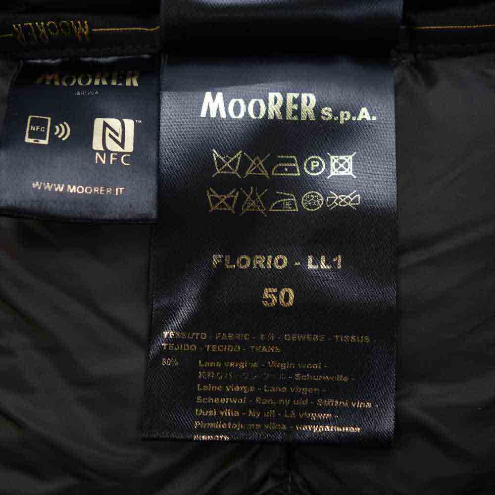 ムーレー FLORIO LL1 カシミヤ混ウール ダウン ジャケット チャコール系 50【中古】