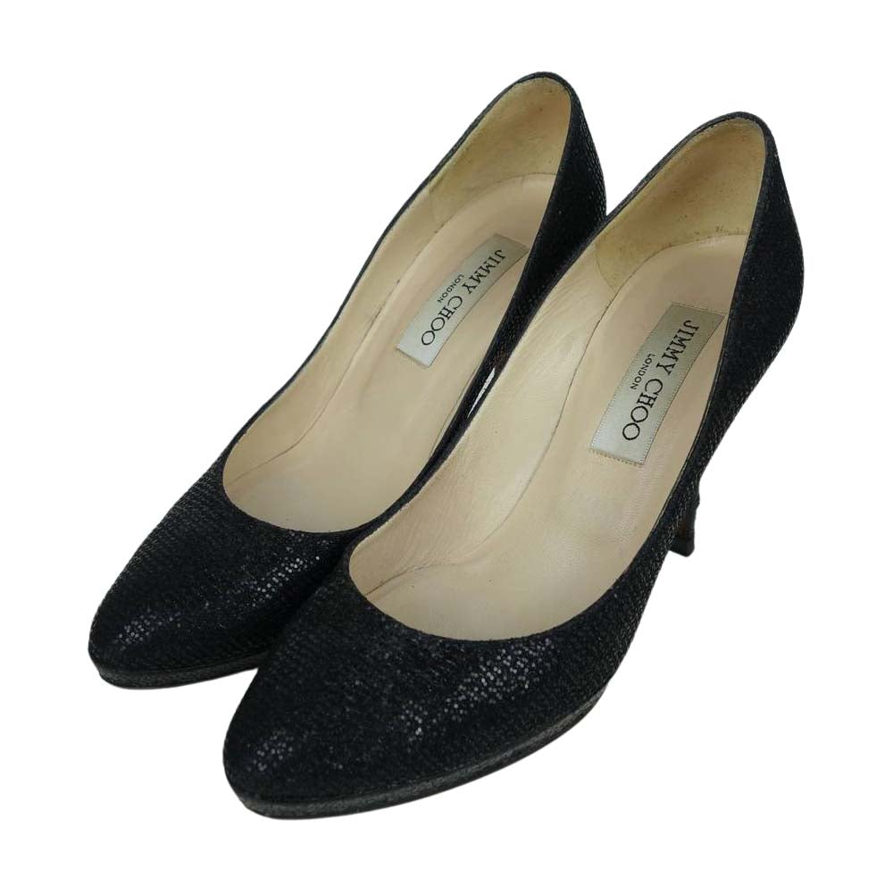 JIMMY CHOO ジミーチュウ エナメル パンプス ブラック系 36【中古】
