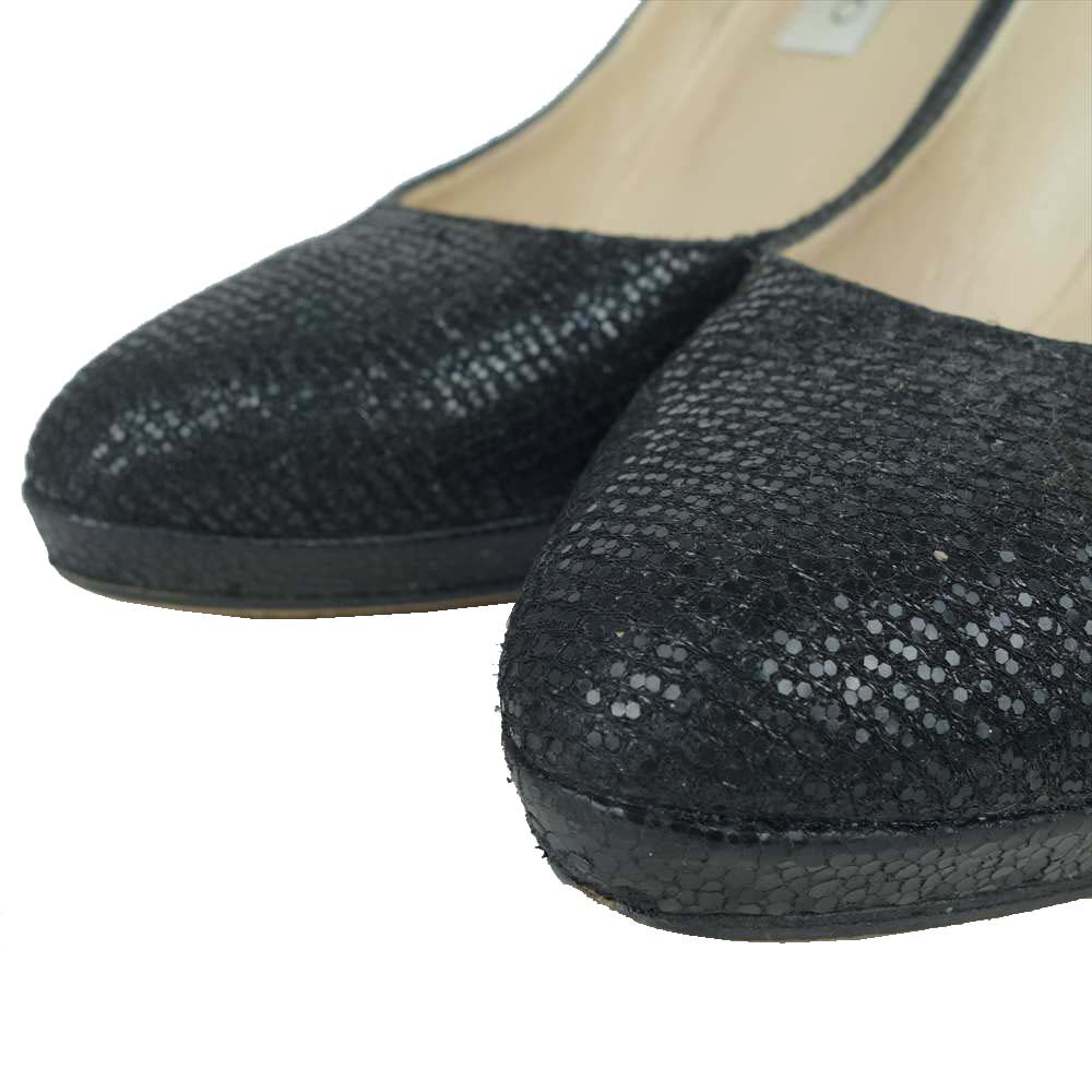 JIMMY CHOO ジミーチュウ エナメル パンプス ブラック系 36【中古】