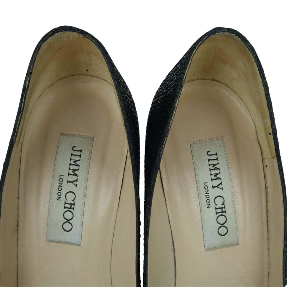 JIMMY CHOO ジミーチュウ エナメル パンプス ブラック系 36【中古】