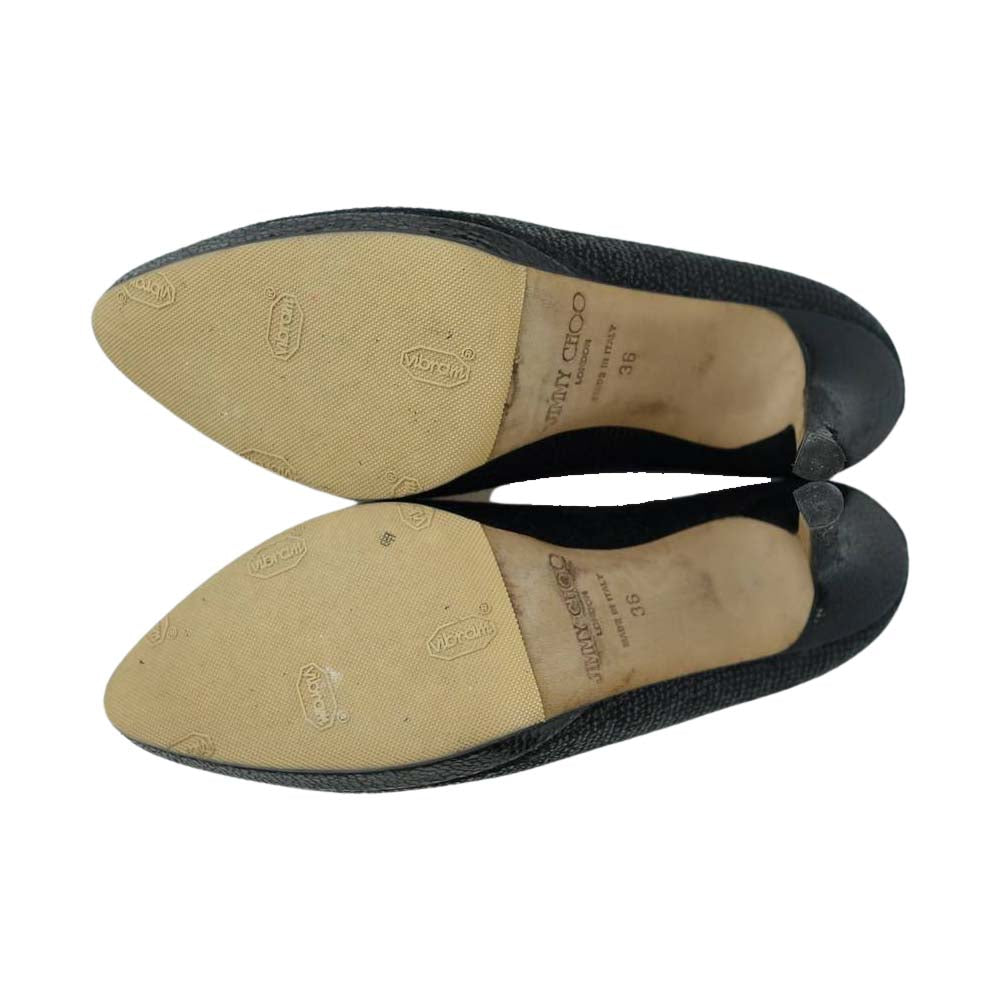 JIMMY CHOO ジミーチュウ エナメル パンプス ブラック系 36【中古】