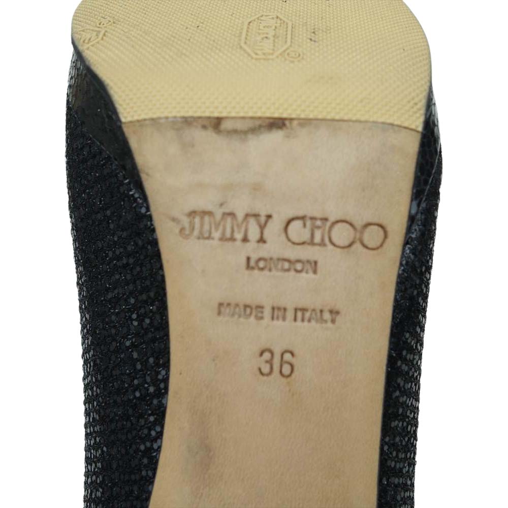 JIMMY CHOO ジミーチュウ エナメル パンプス ブラック系 36【中古】