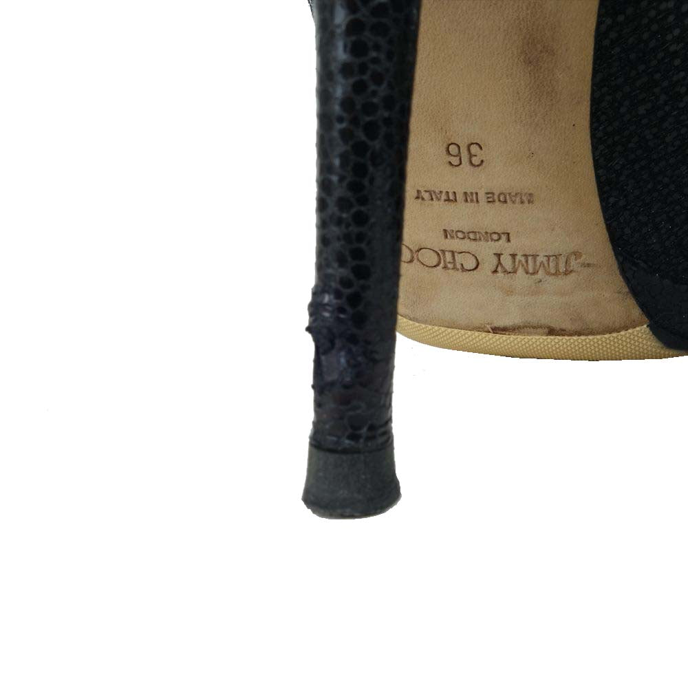 JIMMY CHOO ジミーチュウ エナメル パンプス ブラック系 36【中古】