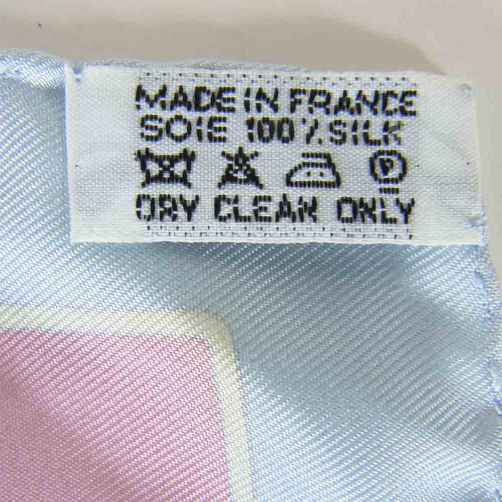 HERMES エルメス カレ 40 馬具 シルク スカーフ ピンク系【中古】