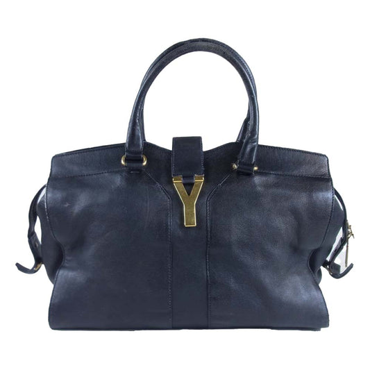 YVES SAINT LAURENT イヴサンローラン 279079 カバス シック ハンドバッグ ブラック系【中古】