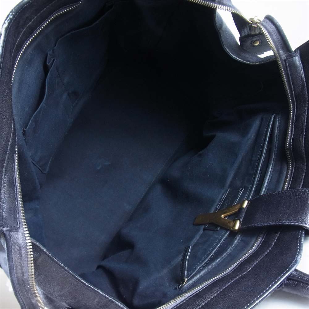 YVES SAINT LAURENT イヴサンローラン 279079 カバス シック ハンドバッグ ブラック系【中古】