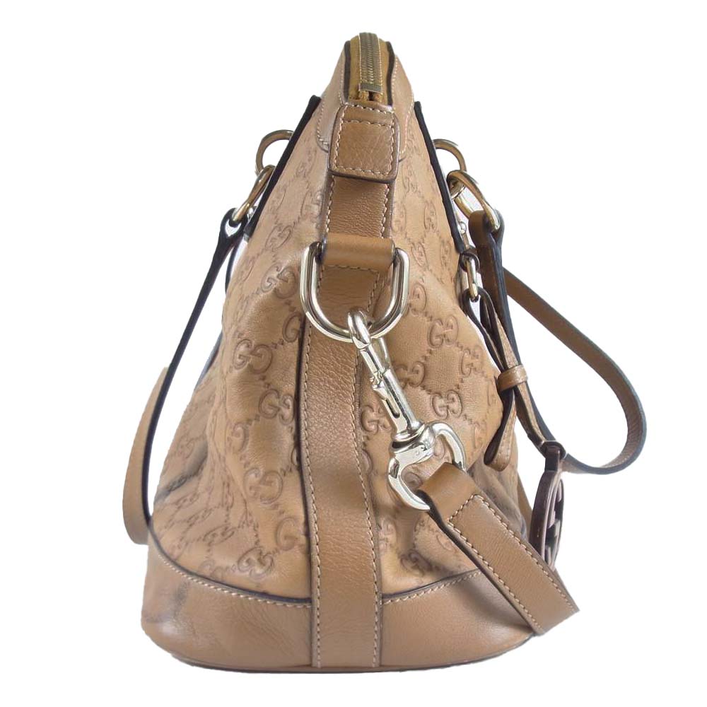 GUCCI グッチ 297279 GG レザー ハンドバッグ ブラウン系【中古】