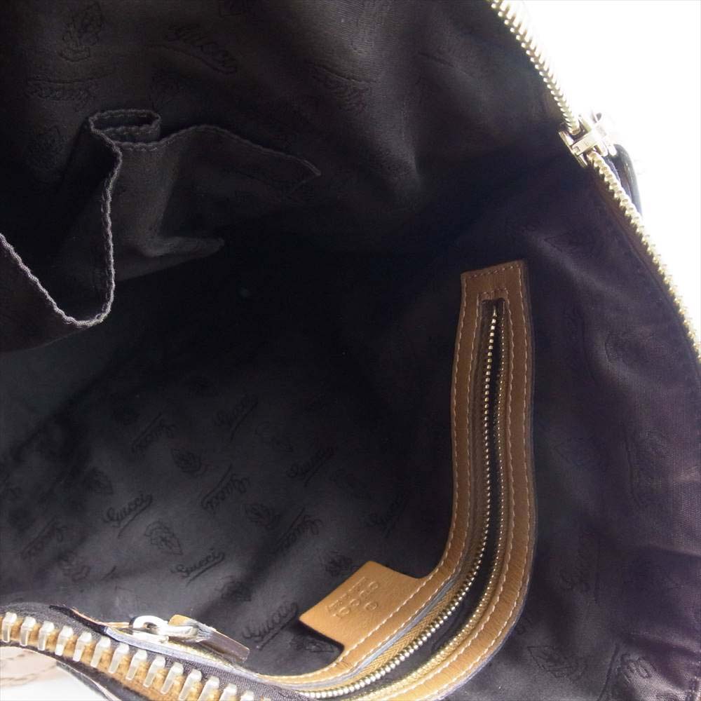 GUCCI グッチ 297279 GG レザー ハンドバッグ ブラウン系【中古】