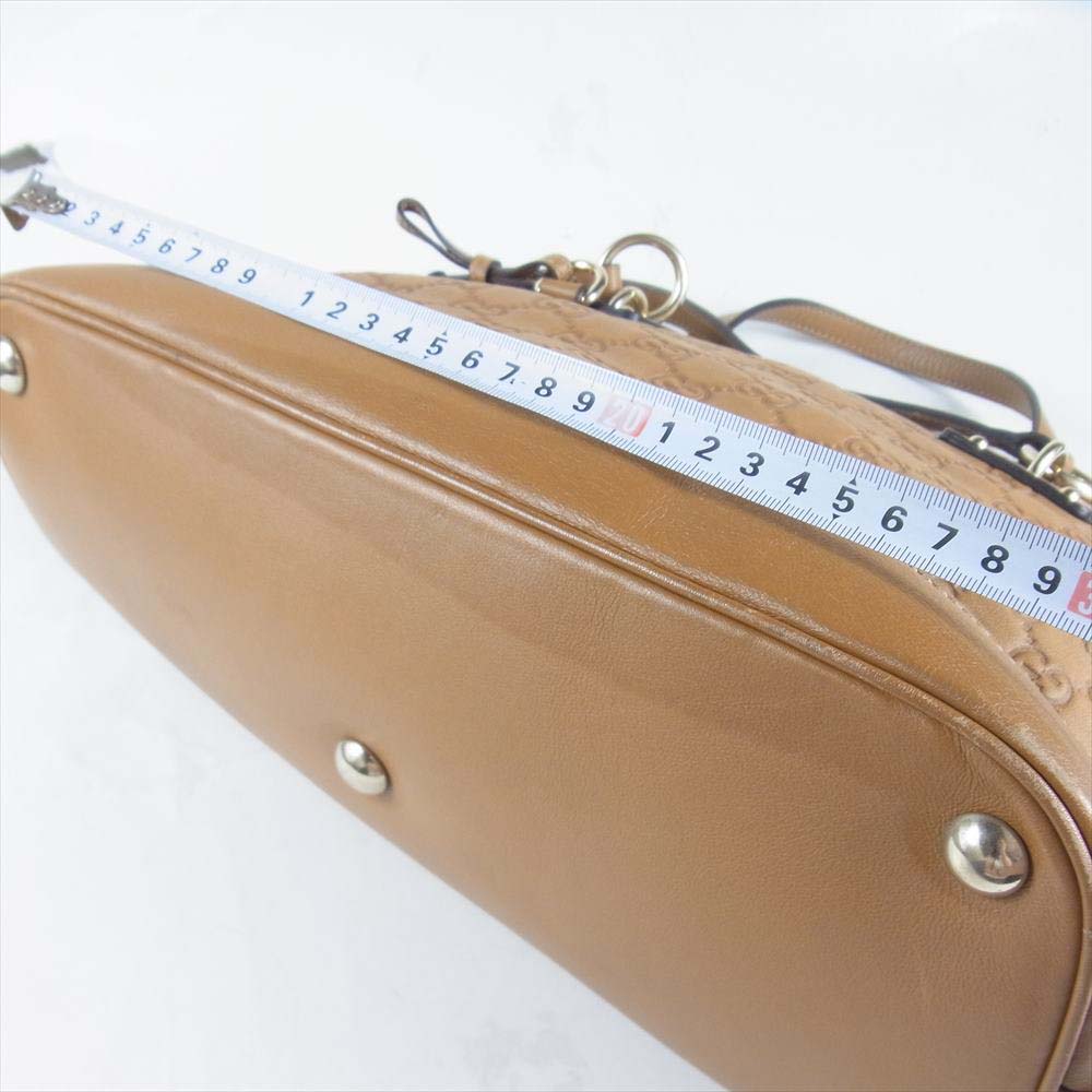 GUCCI グッチ 297279 GG レザー ハンドバッグ ブラウン系【中古】