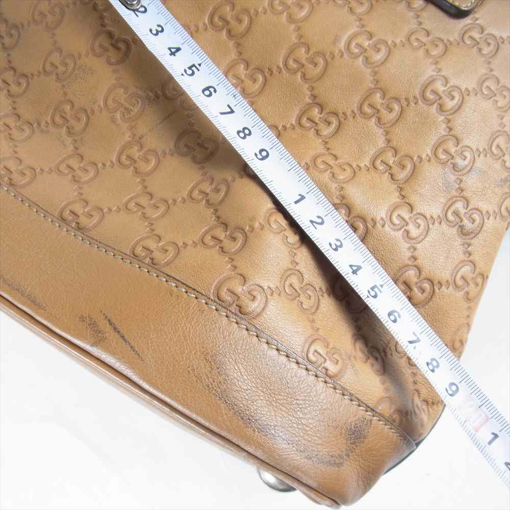 GUCCI グッチ 297279 GG レザー ハンドバッグ ブラウン系【中古】