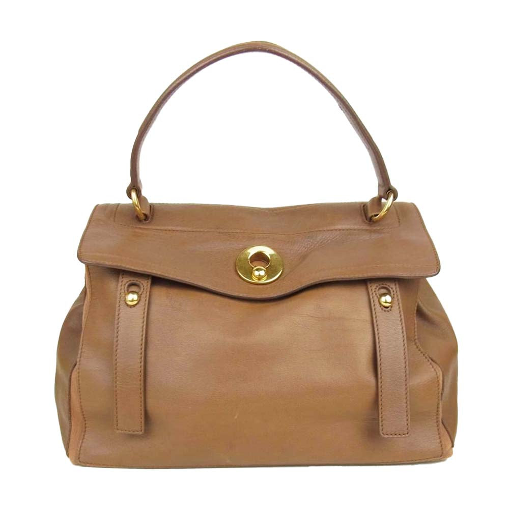 YVES SAINT LAURENT イヴサンローラン 229680 ミューズ トゥ ハンドバッグ ブラウン系【中古】