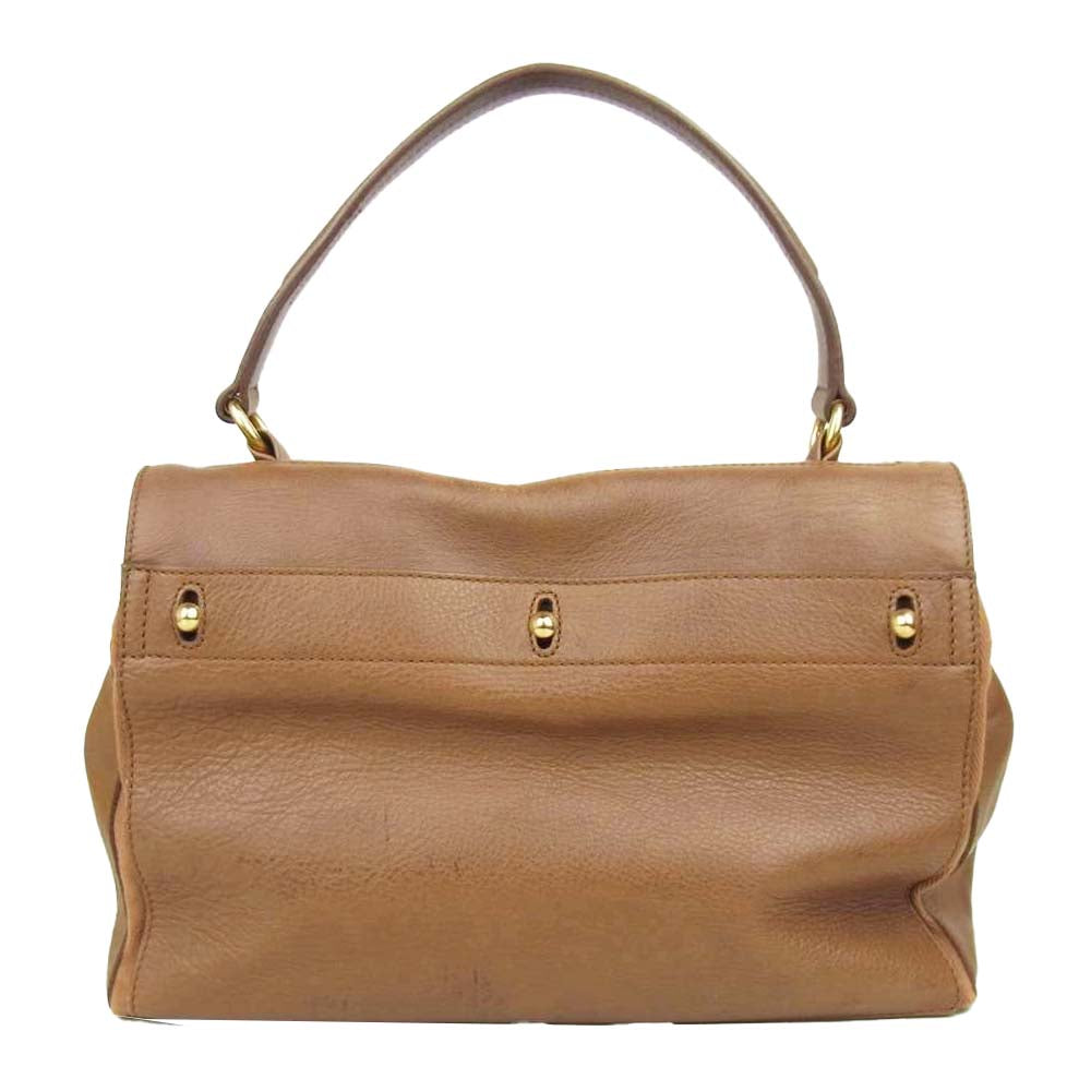 YVES SAINT LAURENT イヴサンローラン 229680 ミューズ トゥ ハンドバッグ ブラウン系【中古】