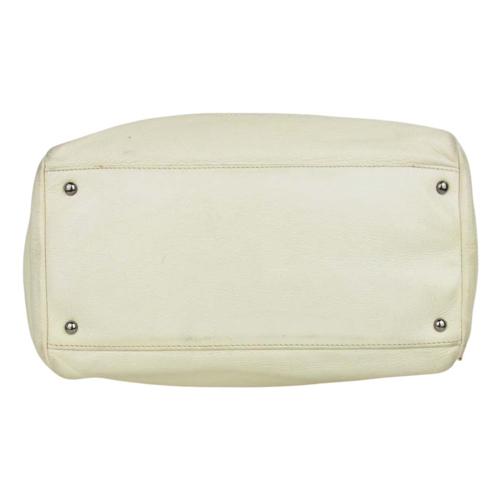 CHANEL シャネル ココマーク チェーン ショルダー ラムスキン バッグ ホワイト系【中古】