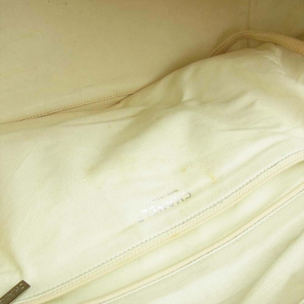 CHANEL シャネル ココマーク チェーン ショルダー ラムスキン バッグ ホワイト系【中古】