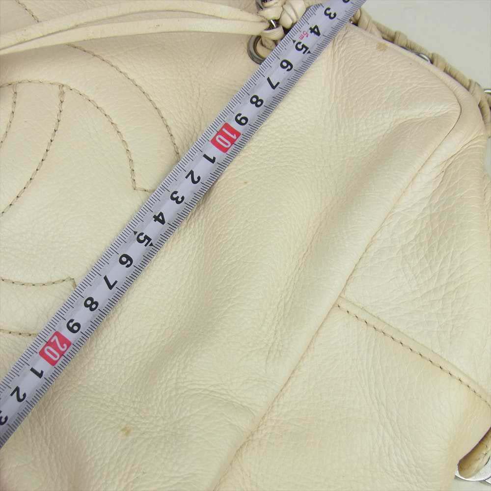 CHANEL シャネル ココマーク チェーン ショルダー ラムスキン バッグ ホワイト系【中古】