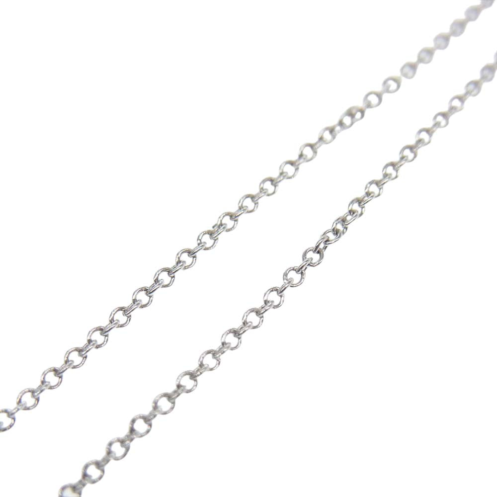 TIFFANY&Co. ティファニー 【新品仕上げ済み】PT950 ミディアム クロス ダイヤ ネックレス シルバー系【極上美品】【中古】