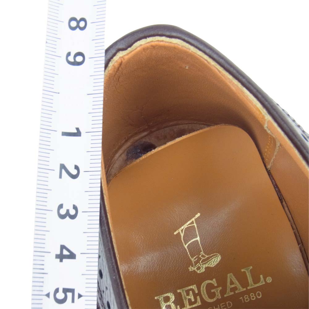 REGAL リーガル 2325 ウイングチップ ドレス シューズ ダークブラウン系 26.5【極上美品】【中古】