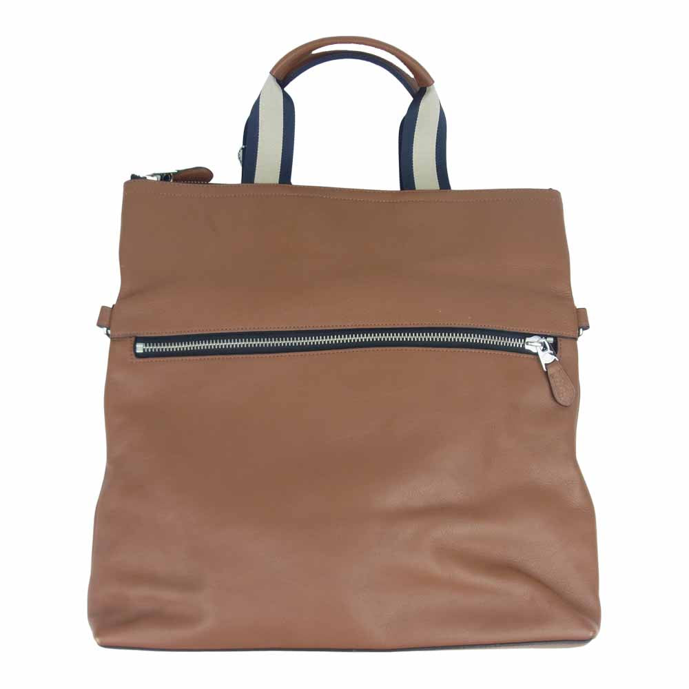 COACH コーチ レザー 2WAY ショルダー トート バッグ ブラウン系【中古】
