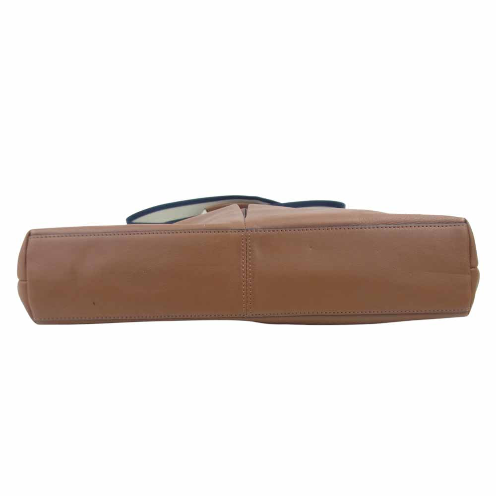 COACH コーチ レザー 2WAY ショルダー トート バッグ ブラウン系【中古】