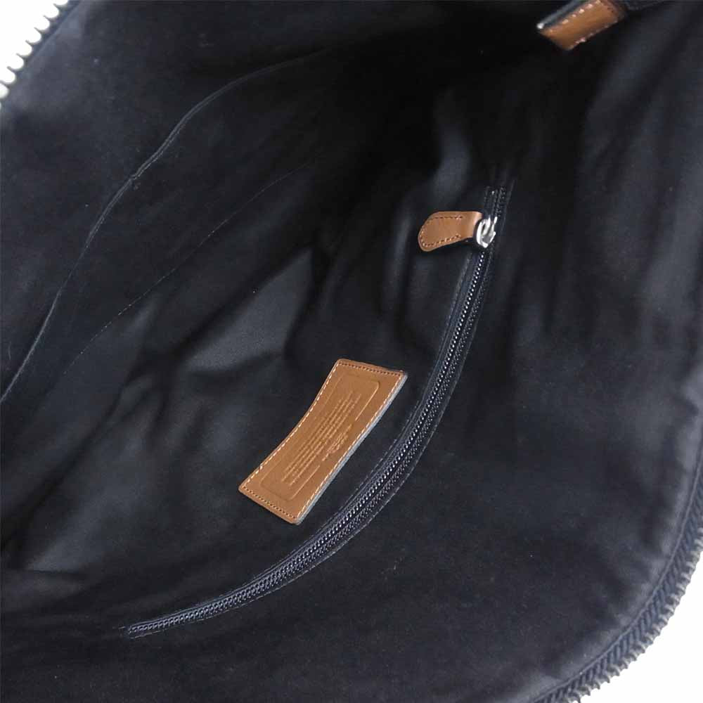 COACH コーチ レザー 2WAY ショルダー トート バッグ ブラウン系【中古】