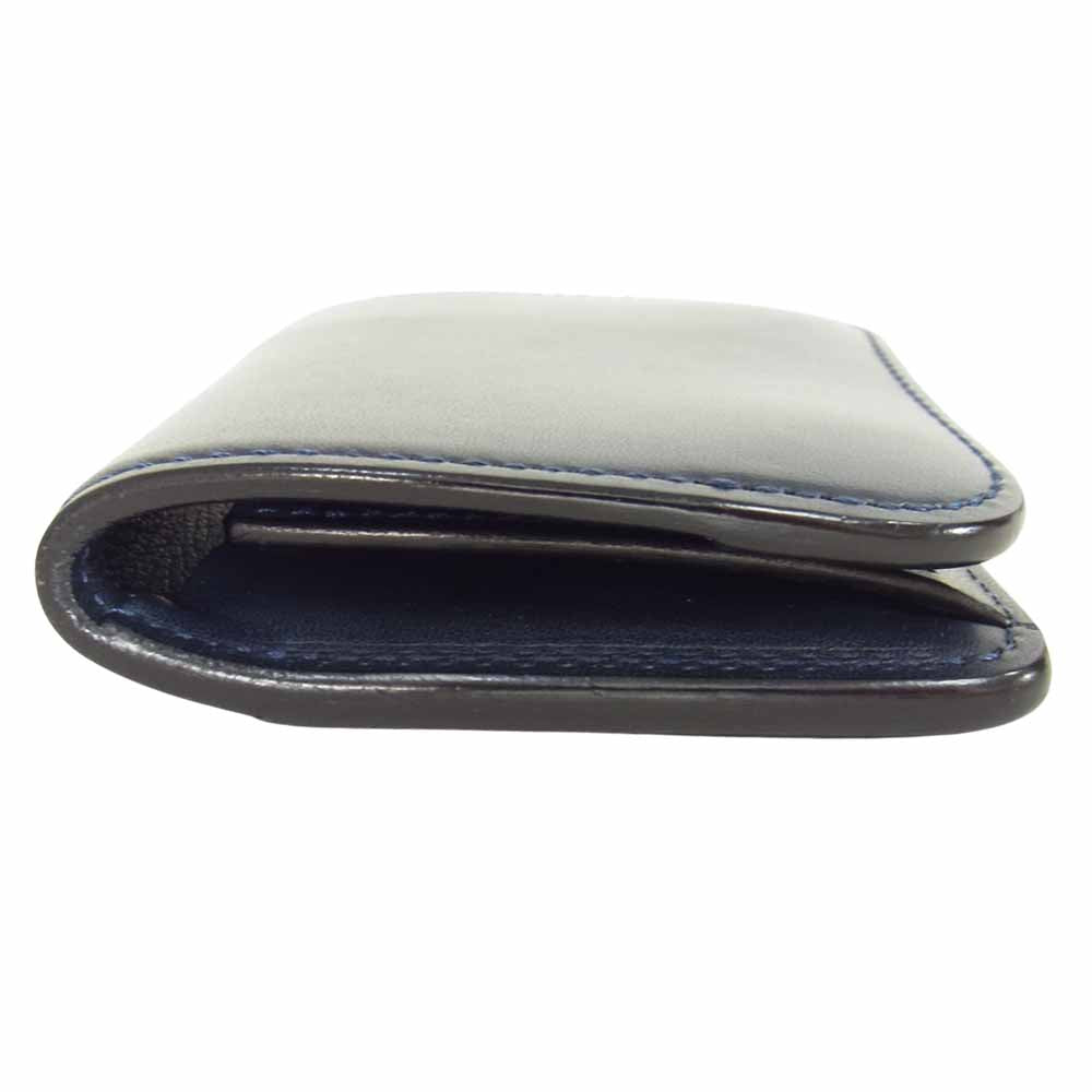 WILDSWANS ワイルドスワンズ イングリッシュ ブライドル レザー コイン ケース ネイビー系【中古】