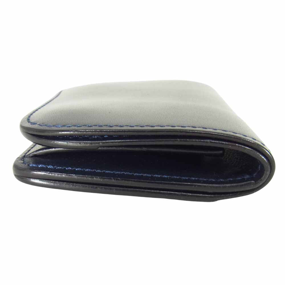 WILDSWANS ワイルドスワンズ イングリッシュ ブライドル レザー コイン ケース ネイビー系【中古】