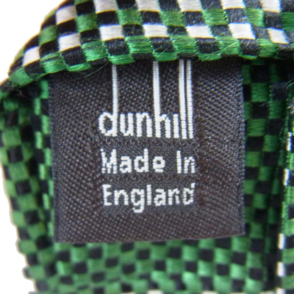 Dunhill ダンヒル シルク 100％ ネクタイ イギリス製 ななめストライプ ...