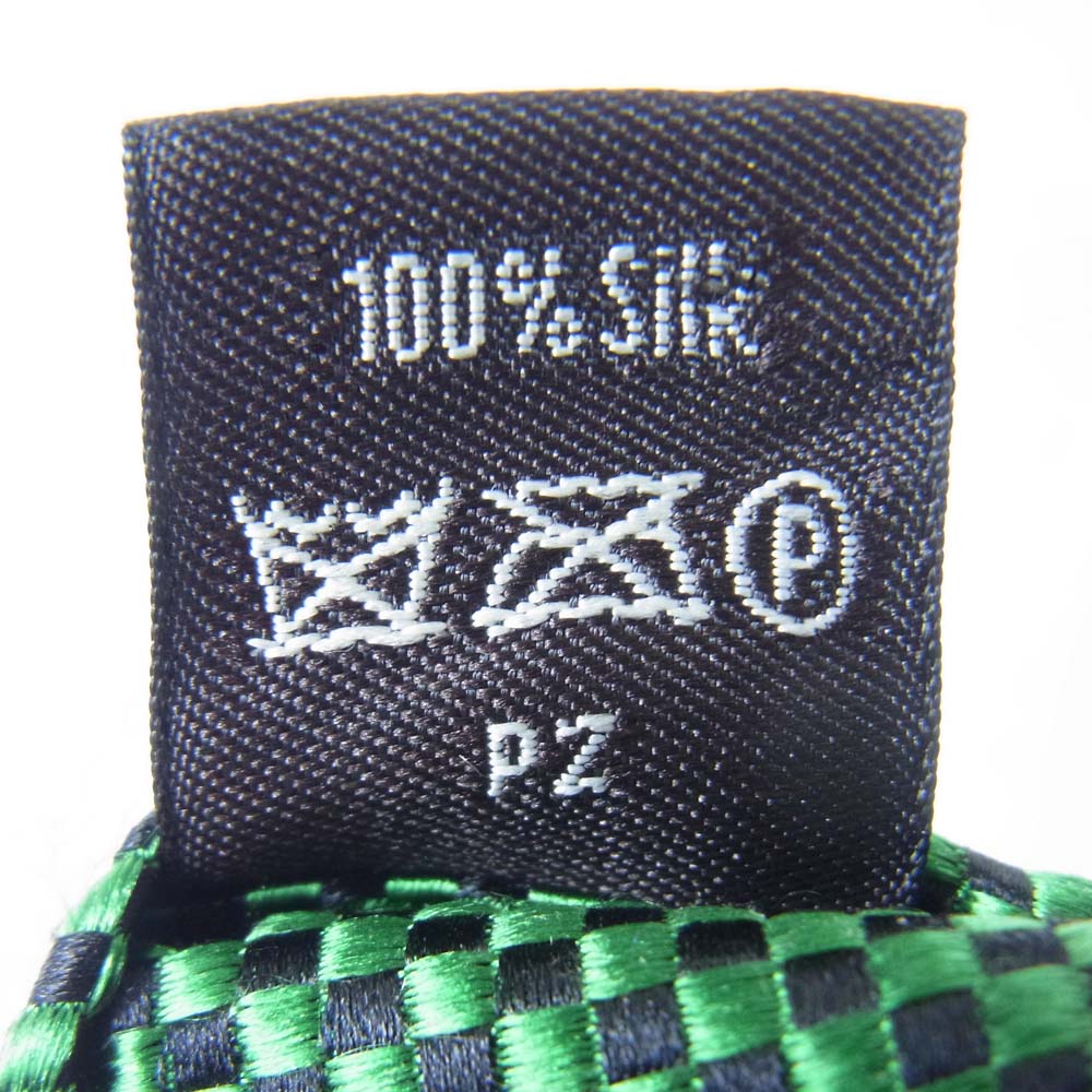 Dunhill ダンヒル シルク 100％ ネクタイ イギリス製 ななめストライプ グリーン系【中古】