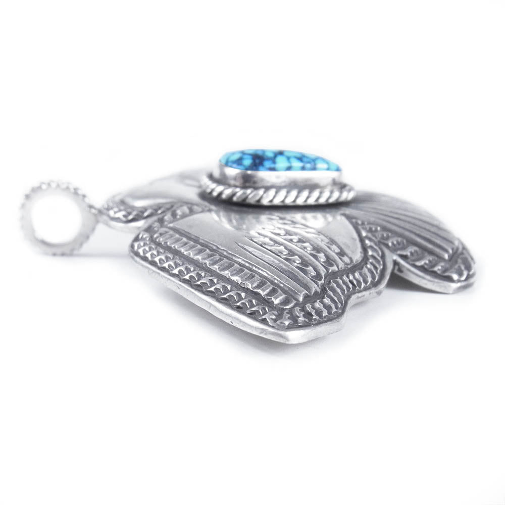 クリス ビリー サンダーバード 石付き ペンダント トップ ナバホ族 シルバー系【中古】