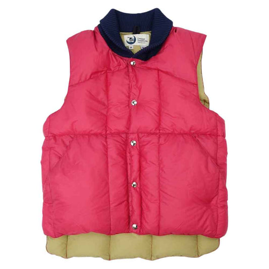 Crescent Down Works クレセントダウンワークス USA製 リブ ダウン ベスト レッド系 M【中古】