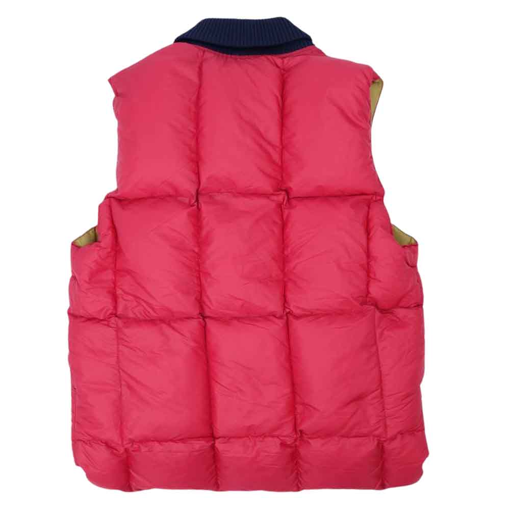 Crescent Down Works クレセントダウンワークス USA製 リブ ダウン ベスト レッド系 M【中古】