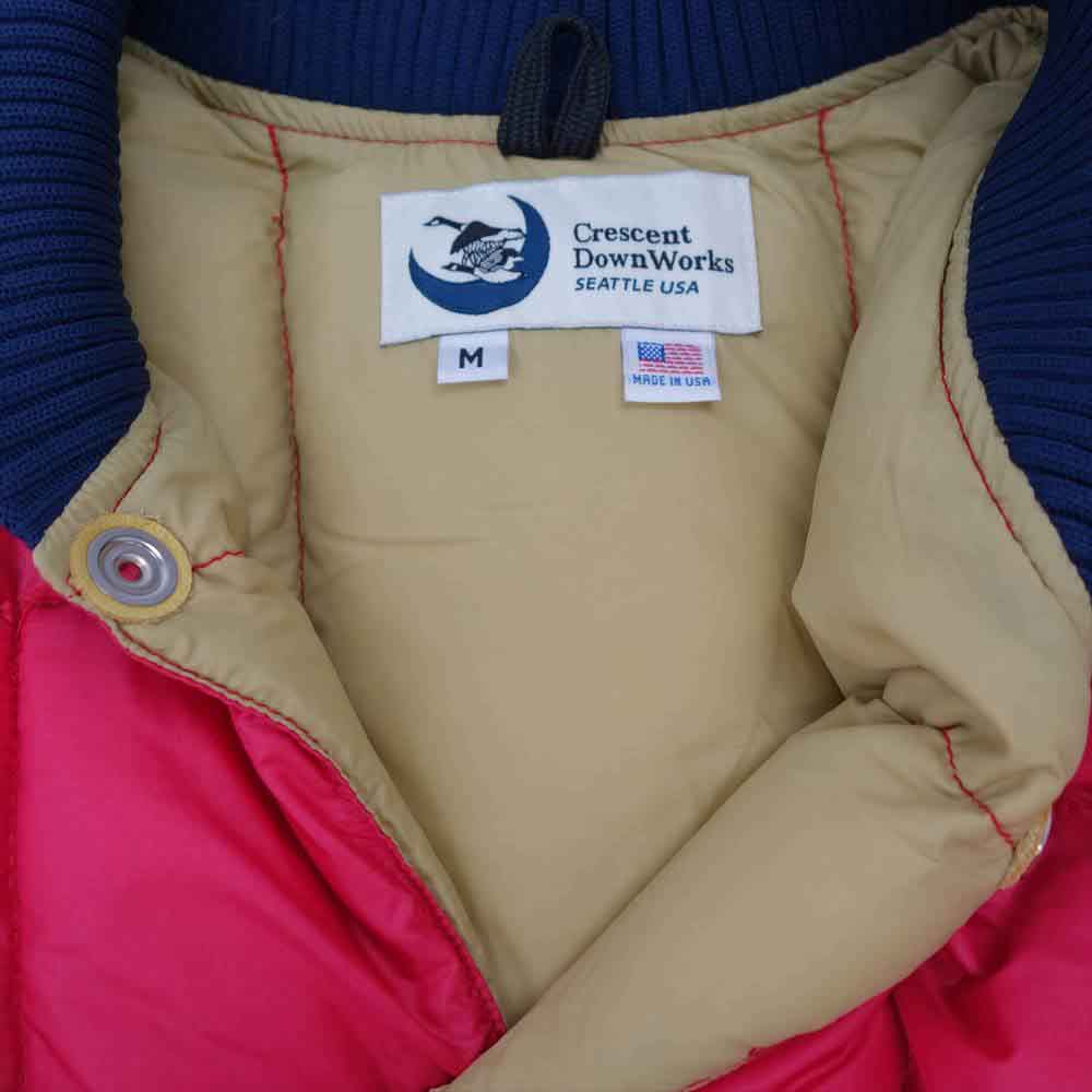 Crescent Down Works クレセントダウンワークス USA製 リブ ダウン ベスト レッド系 M【中古】