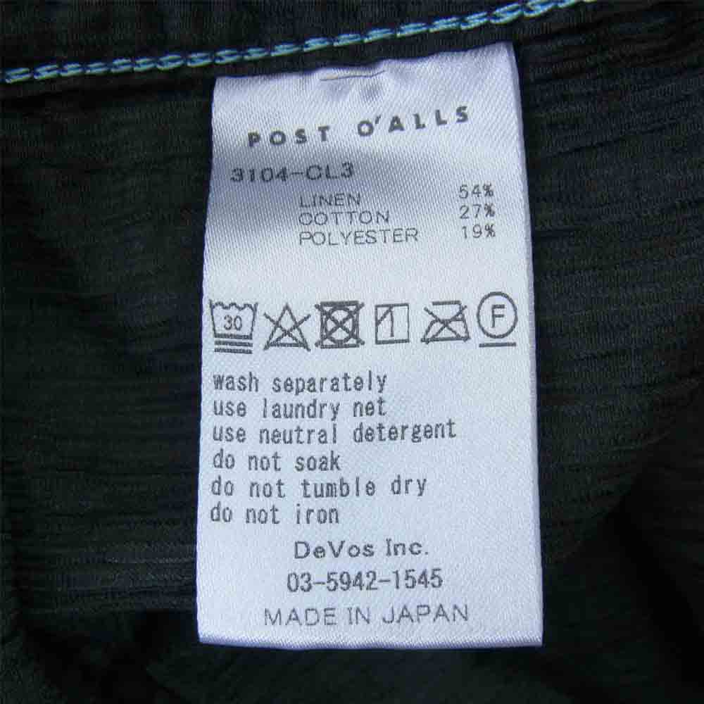 POST OVERALLS ポストオーバーオールズ 3104-CL3 WALKABOUT 2 CL3 ウォークアバウト モスグリーン系 M【新古品】【未使用】【中古】