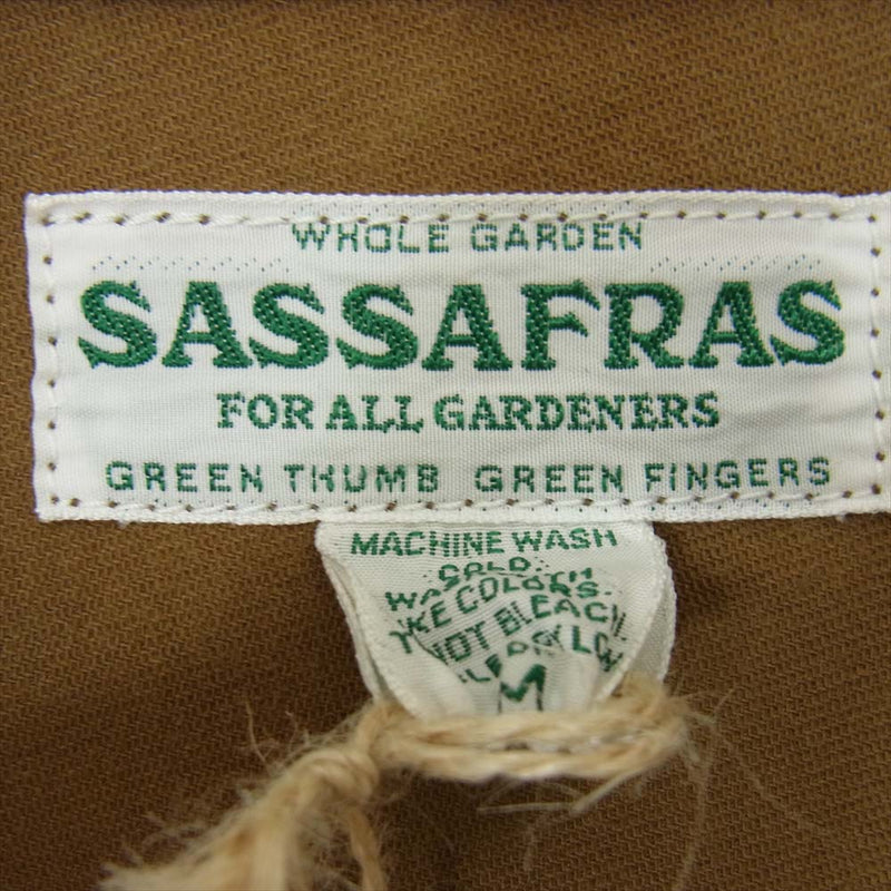 SASAFRAS ササフラス SF-201679(River) Gardener jacket Karesey ガーデナー ブラウン系 M【新古品】【未使用】【中古】