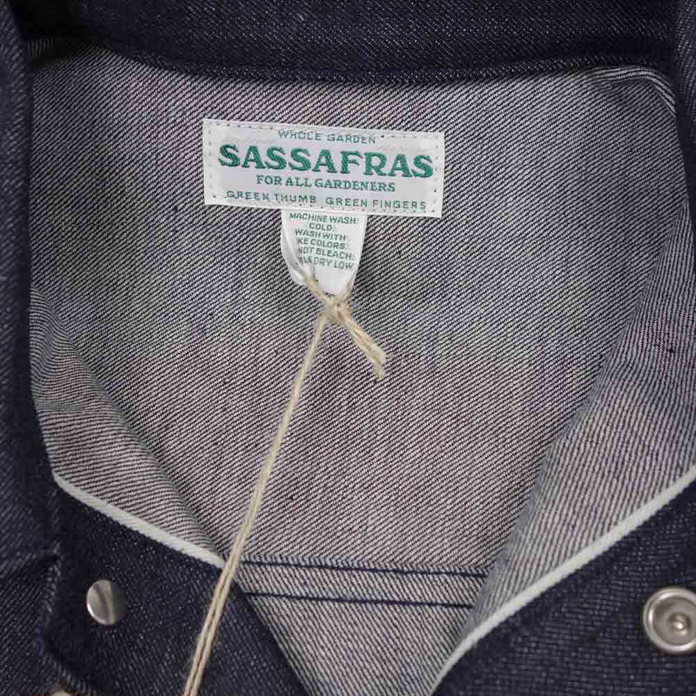 SASAFRAS ササフラス SF-211751 Gardener jacket 12oz denim ガーデナー デニム インディゴブルー系 L【新古品】【未使用】【中古】