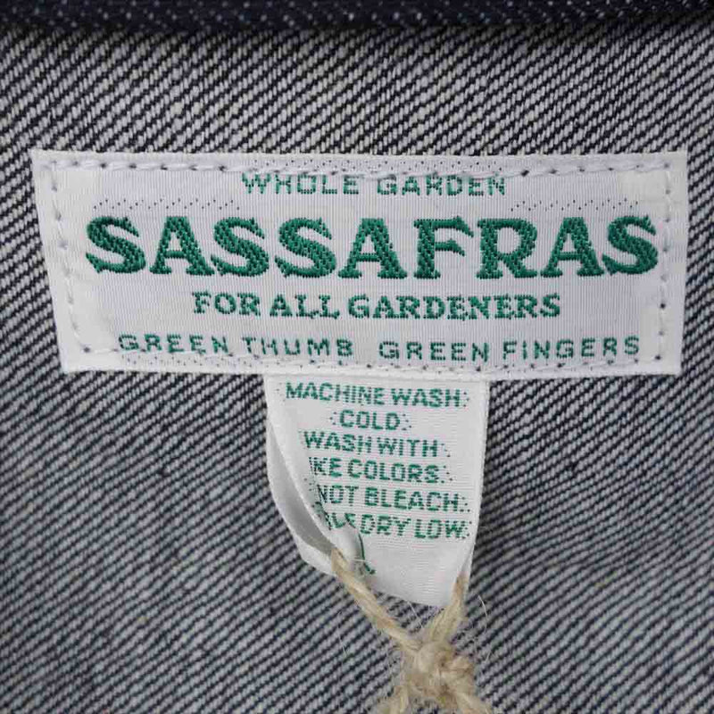 SASAFRAS ササフラス SF-211751 Gardener jacket 12oz denim ガーデナー デニム インディゴブルー系 L【新古品】【未使用】【中古】