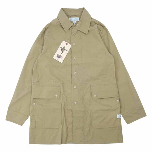 SASAFRAS ササフラス SF-211745 ALL LEAF COAT NYLON OXFORD フォールリーフ コート ナイロン オックスフォード ベージュ系 S【新古品】【未使用】【中古】