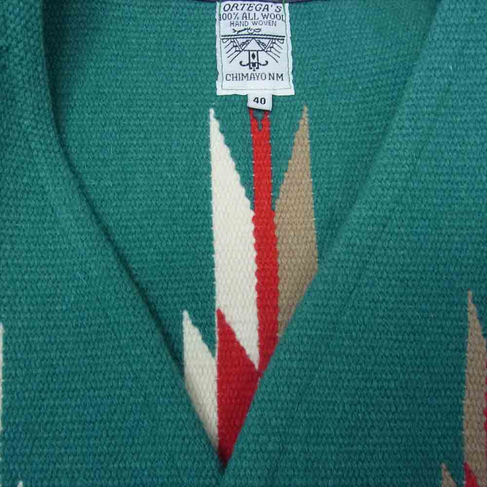 ORTEGA オルテガ USA製 CHIMAYO VEST チマヨベスト グリーン系 40【美品】【中古】