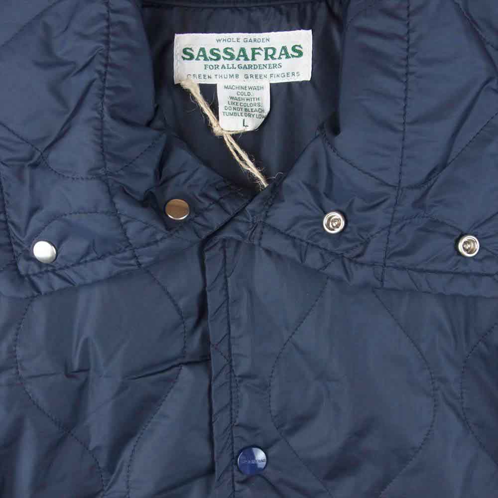SASAFRAS ササフラス SF-201608 Northerly Tube Breaker Nylon Quilt ノーザリー チューブ ブレーカー キルト ネイビー系 L【新古品】【未使用】【中古】