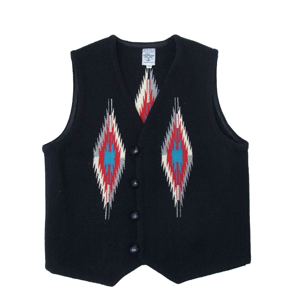 ORTEGA オルテガ USA製 CHIMAYO VEST BLACK チマヨベスト ブラック系 40【美品】【中古】