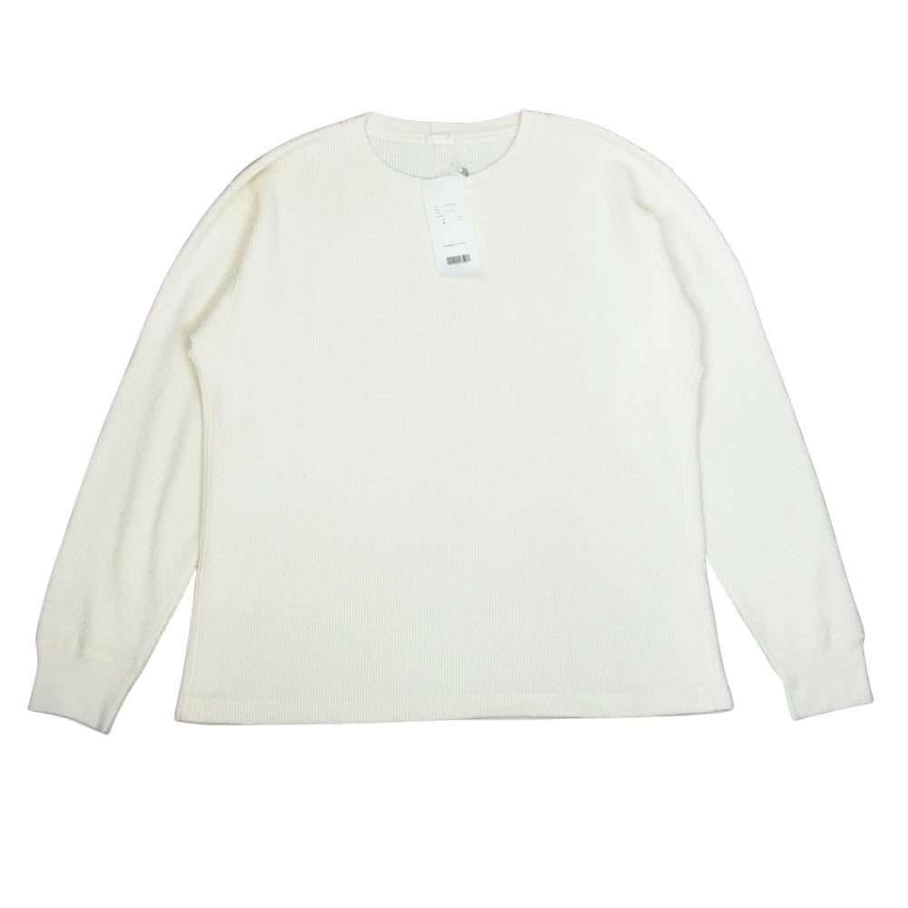 COMOLI コモリ 20AW S03-05014 ワッフル クルーネック L/S Tシャツ ホワイト系 2【極上美品】【中古】