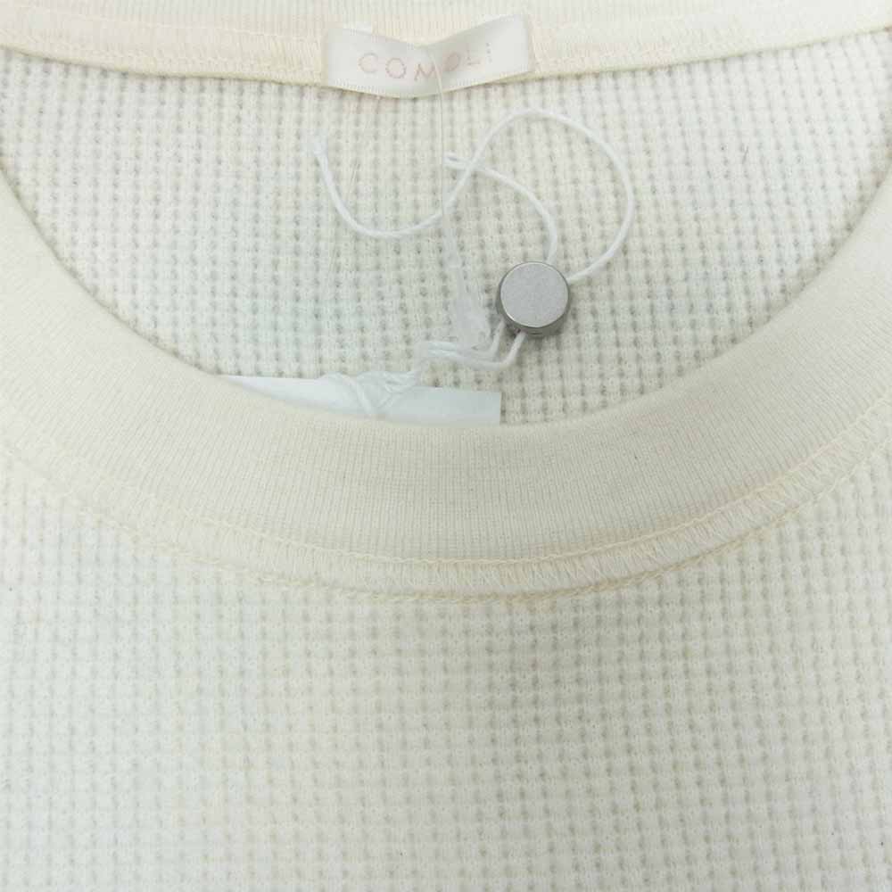 COMOLI コモリ 20AW S03-05014 ワッフル クルーネック L/S Tシャツ ホワイト系 2【極上美品】【中古】