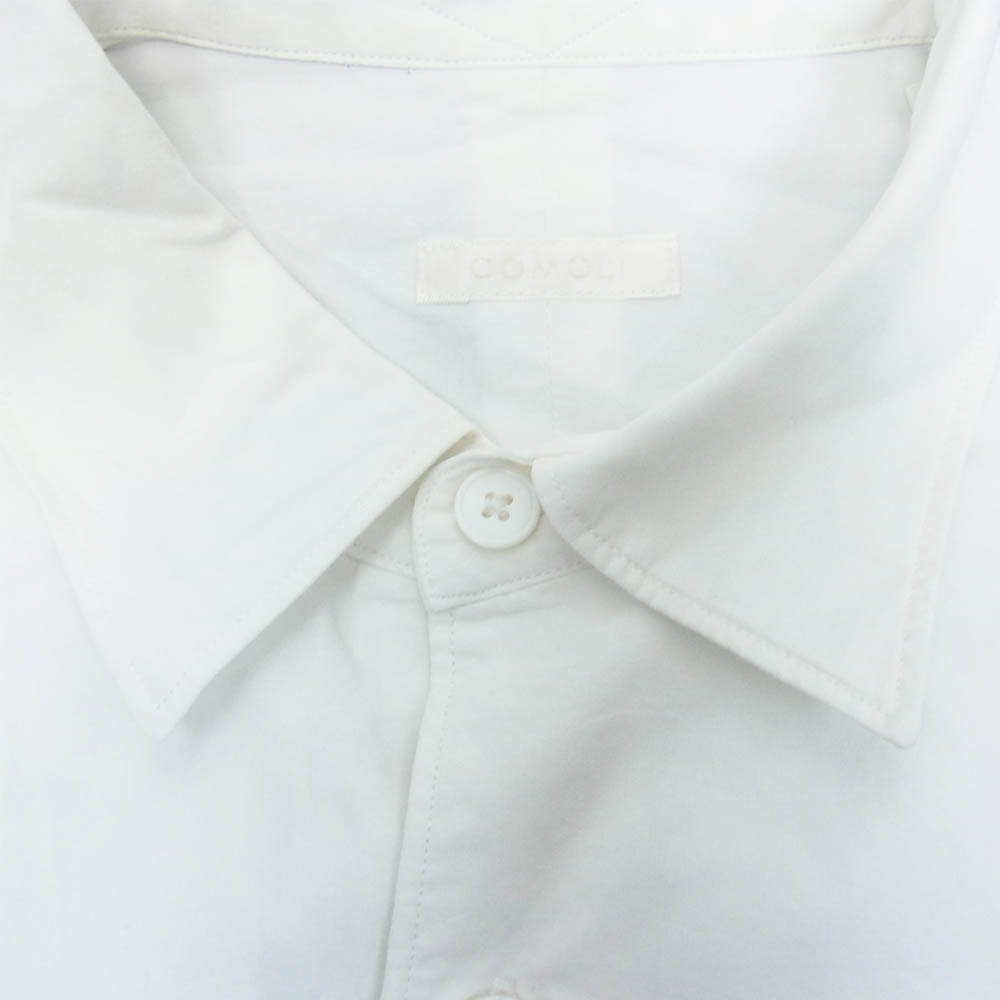 COMOLI コモリ 18AW N03-02001 Wフロント コモリシャツ 長袖 シャツ ホワイト系 1【中古】