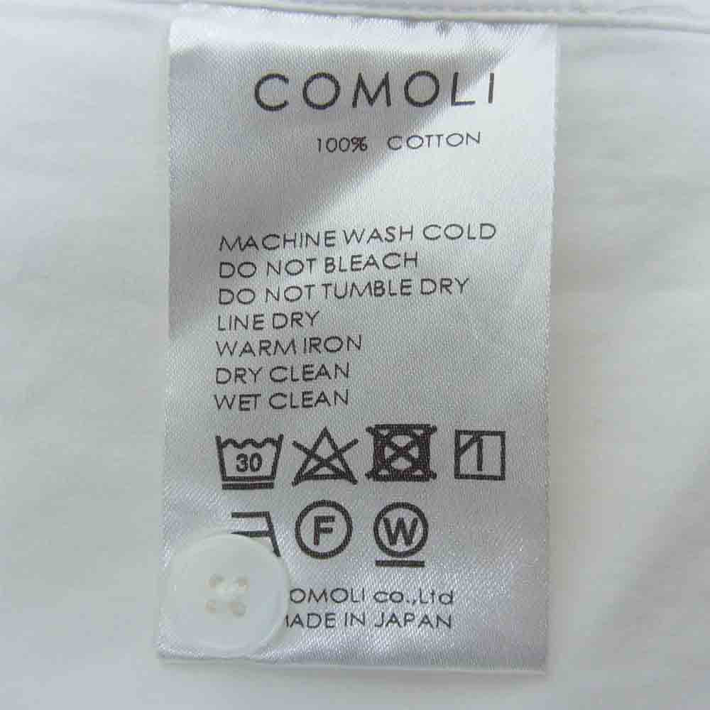 COMOLI コモリ 18AW N03-02001 Wフロント コモリシャツ 長袖 シャツ ホワイト系 1【中古】